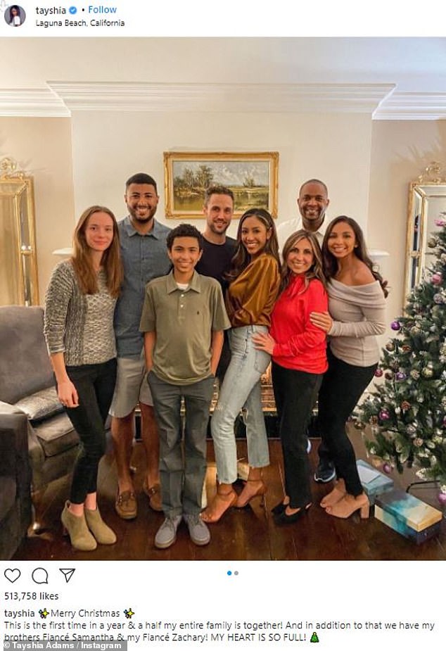 First Christmas together: The former phlebotologist shared photos from their celebration of Christmas with her family on Instagram