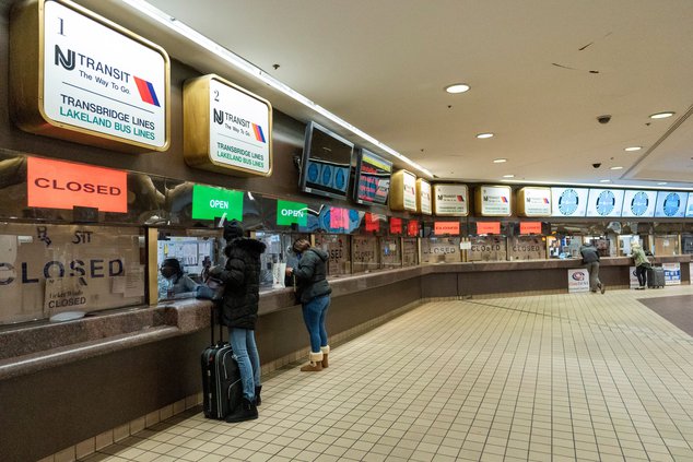 The dismal ticket hall
